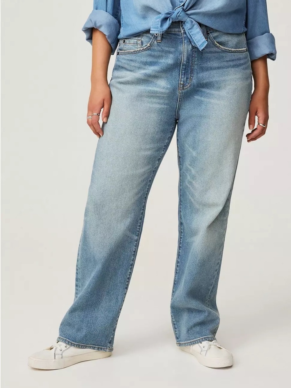 Torrid High Rise Baggy Straight Classic Denim